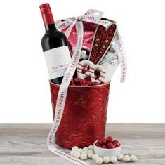 Love Is In The Air Red Wine Gift Basket