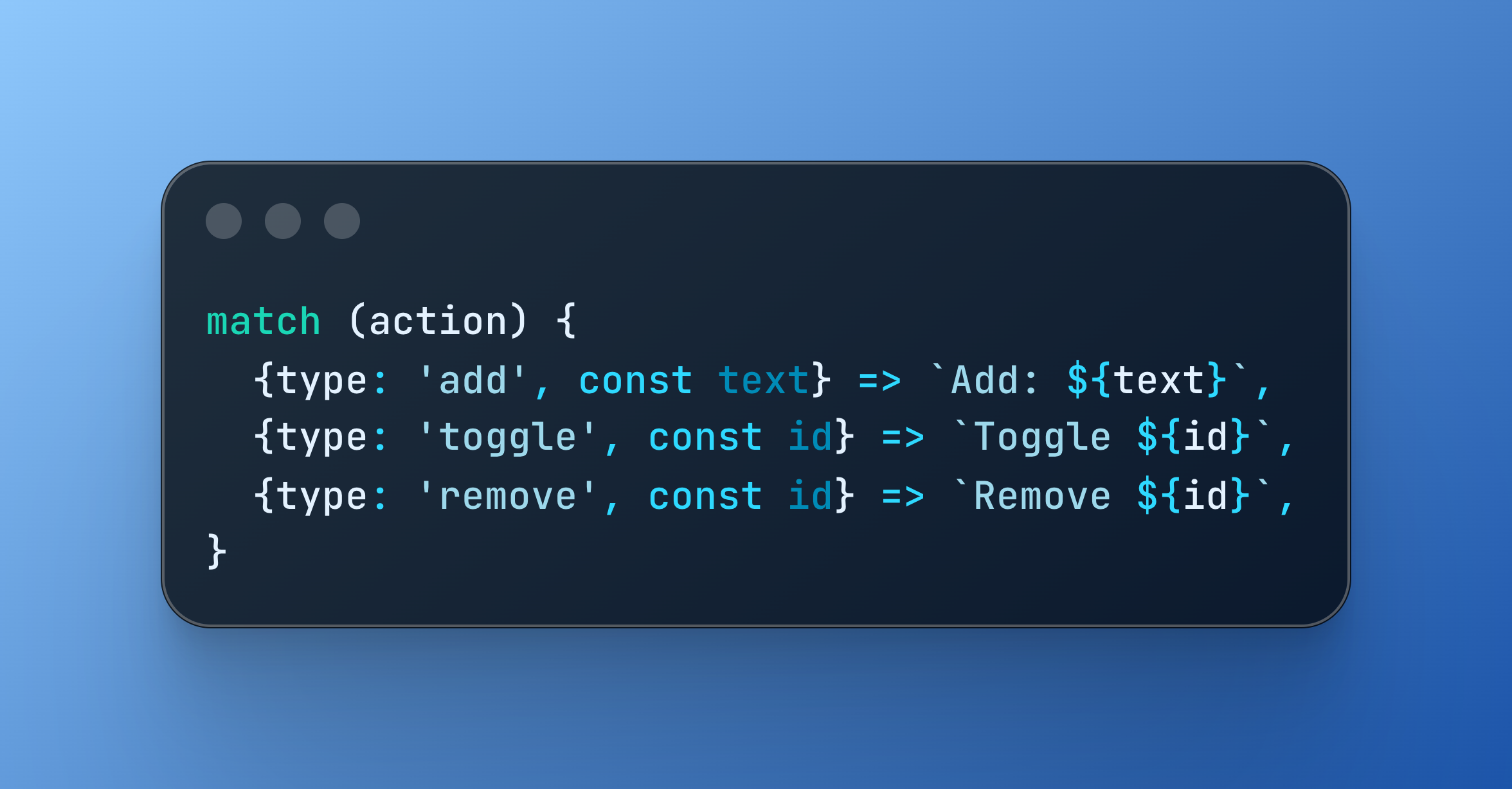 JavaScript Pattern Matching with Flow