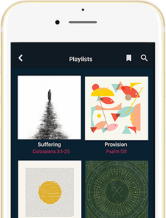 The “Playlists” section of the Dwell bible app.