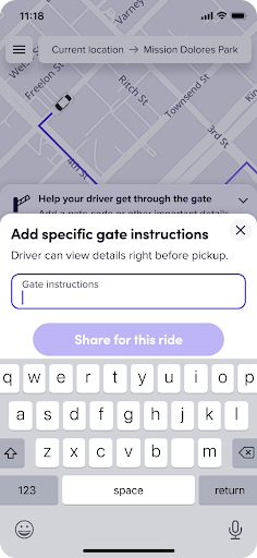 The new gate instructions sharing feature — Sharing special gate instructions