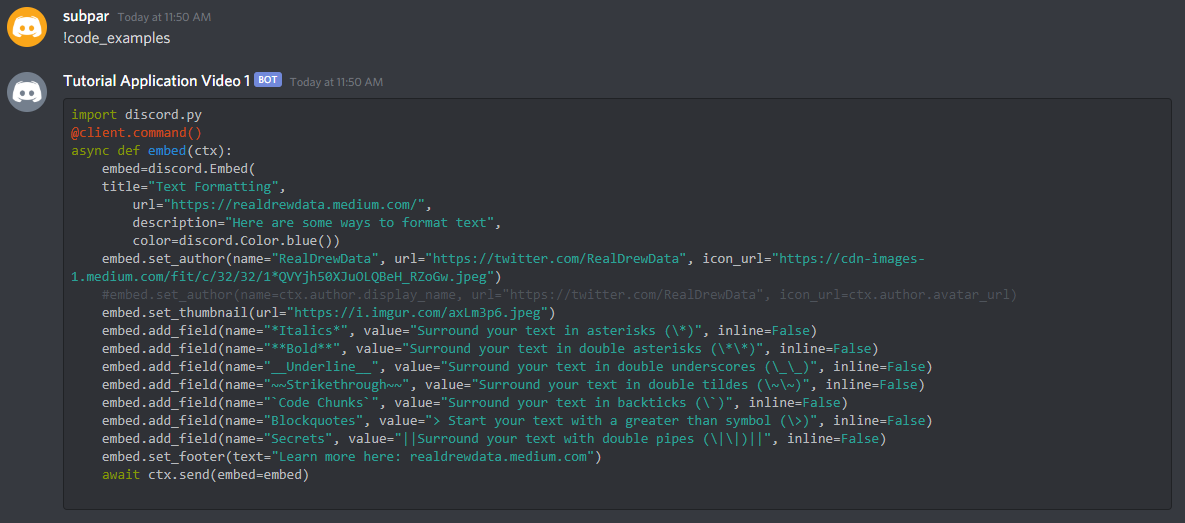 Multiline Python code snippet!