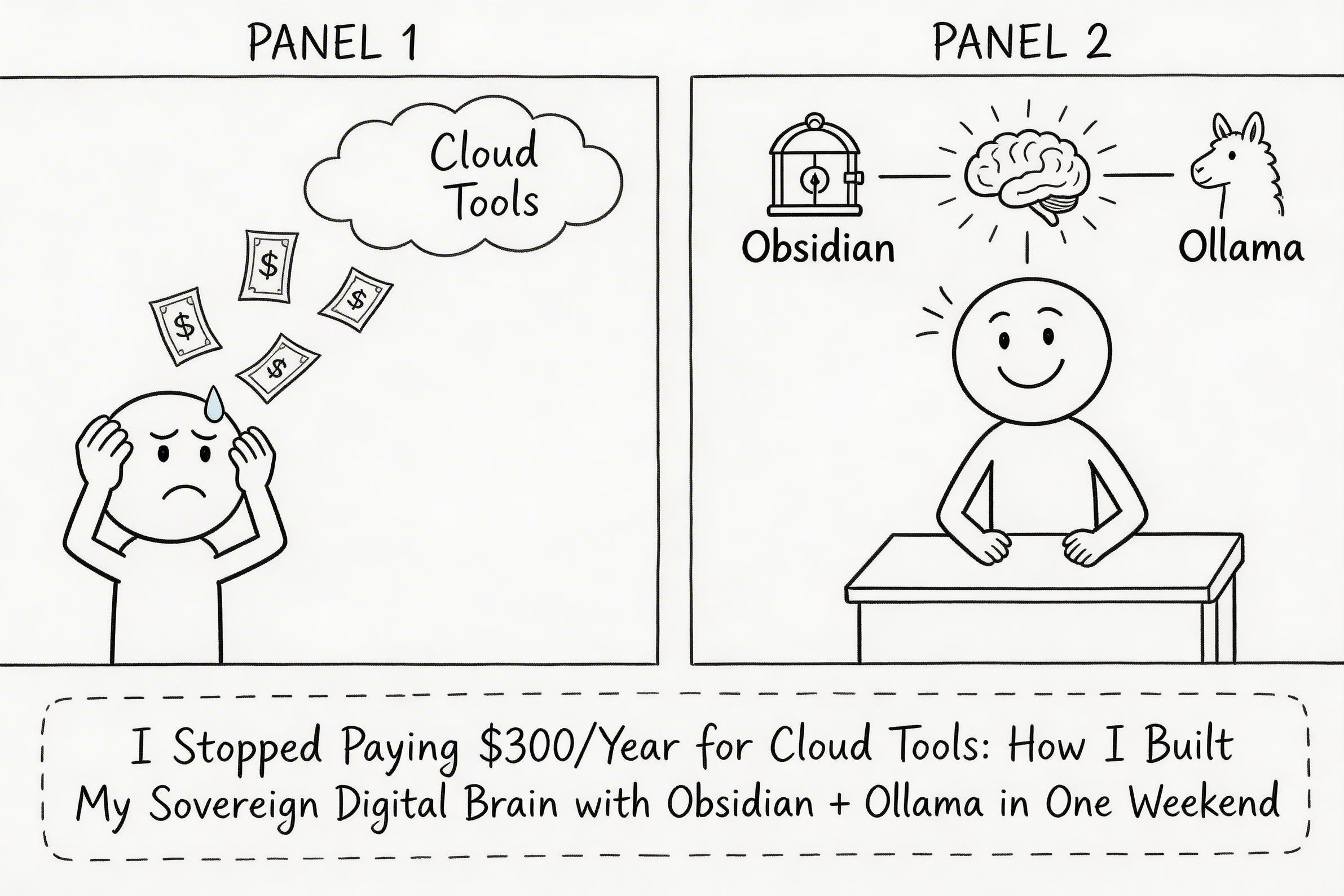 I Stopped Paying $300/Year for Cloud Tools: How I Built My Sovereign Digital Brain with Obsidian +…
