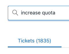Quota increase requests from customers