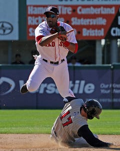 Tony Thomas isn't turning double plays anymore, he's been a full-time outfielder in Portland (photo courtesy of Kelly O'Connor of Sitting Still Photograph).