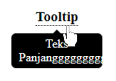 Tooltip dari W3school saat padding kanan-kiri ditambahkan 10px