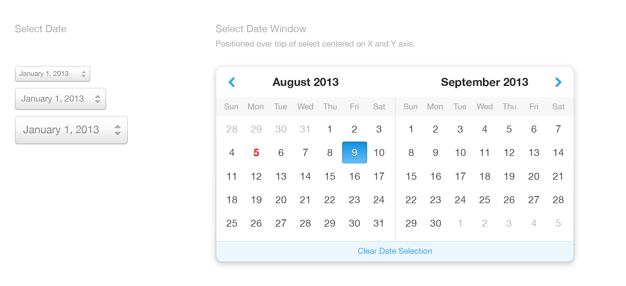Select And Select Date Ember UI Medium