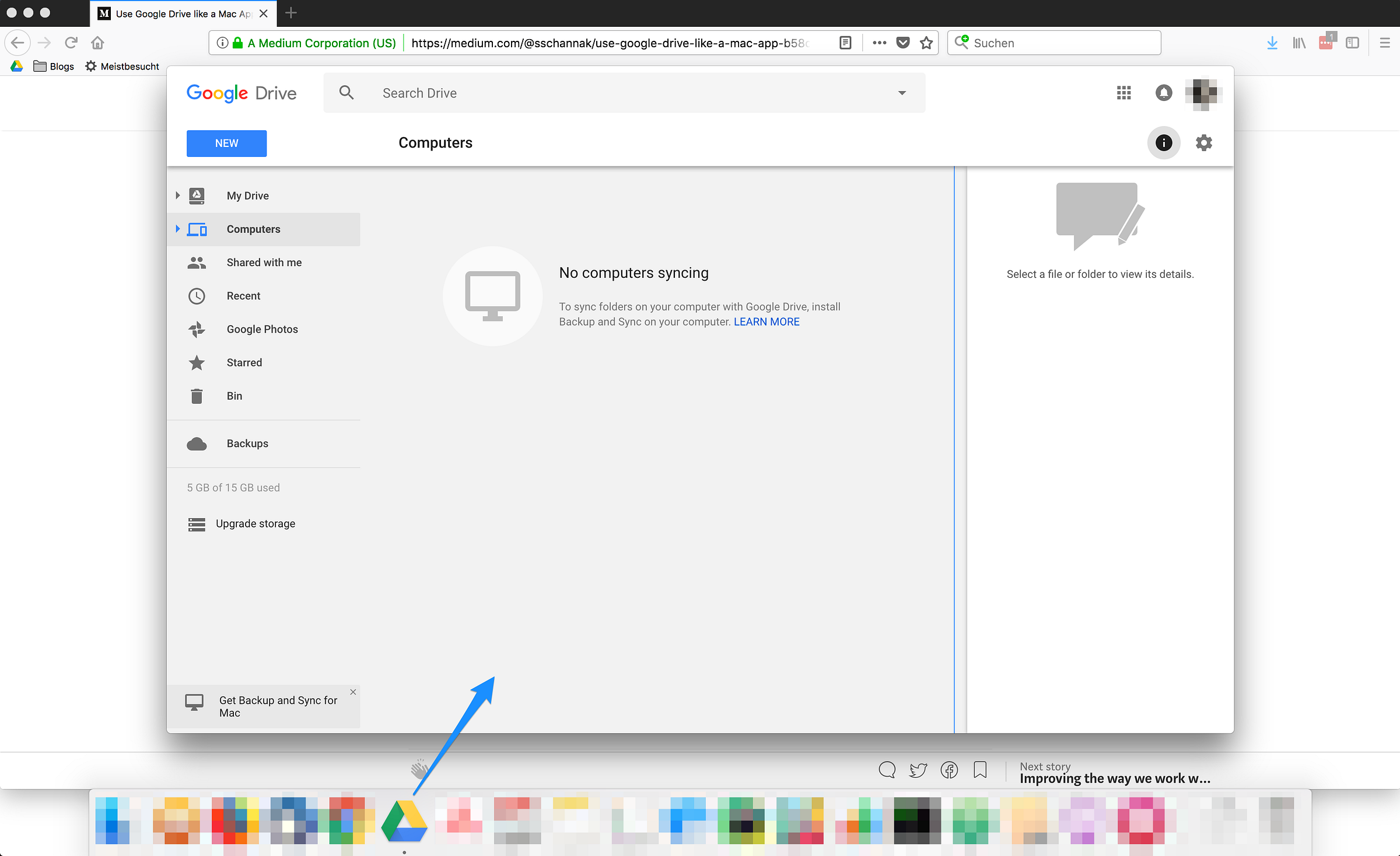 mount google drive mac