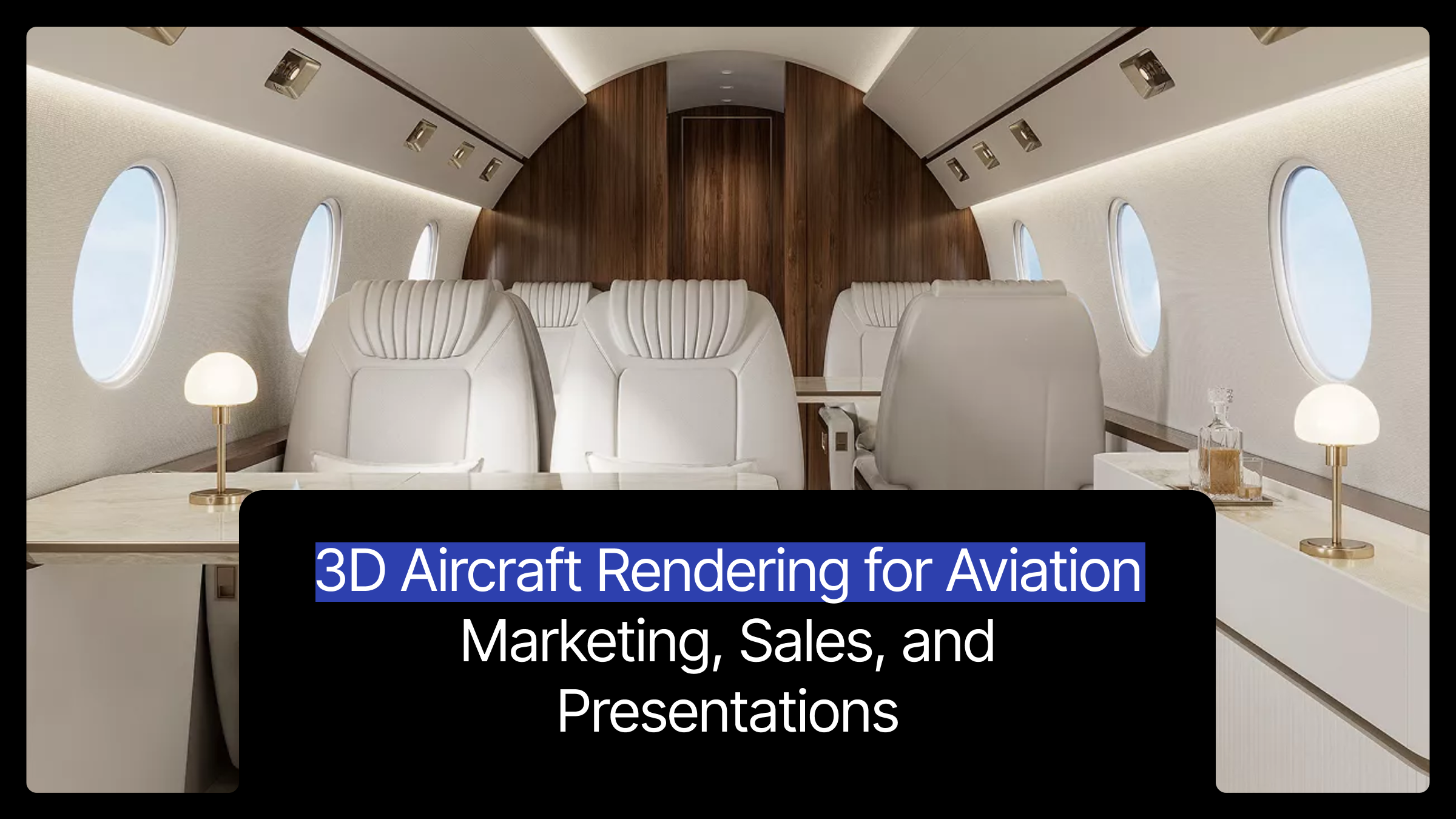 3D Aircraft Rendering for Aviation Marketing Sales and Presentations