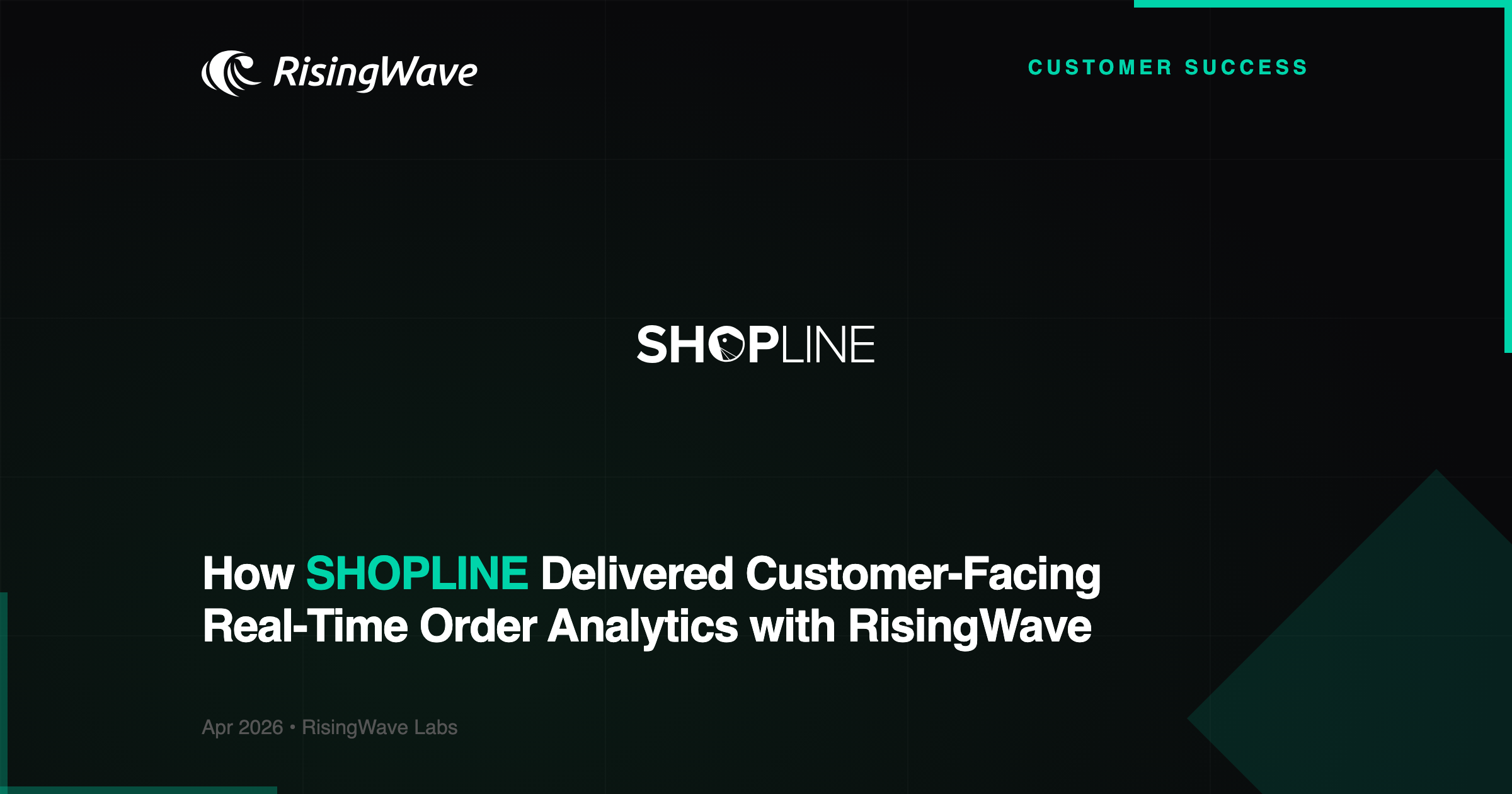 How SHOPLINE Delivered Customer-Facing Real-Time Order Analytics with RisingWave