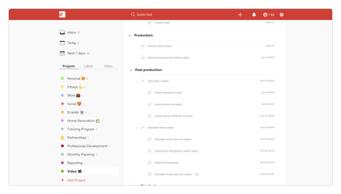 A Quick And Easy Guide To Completing Any Project In Todoist