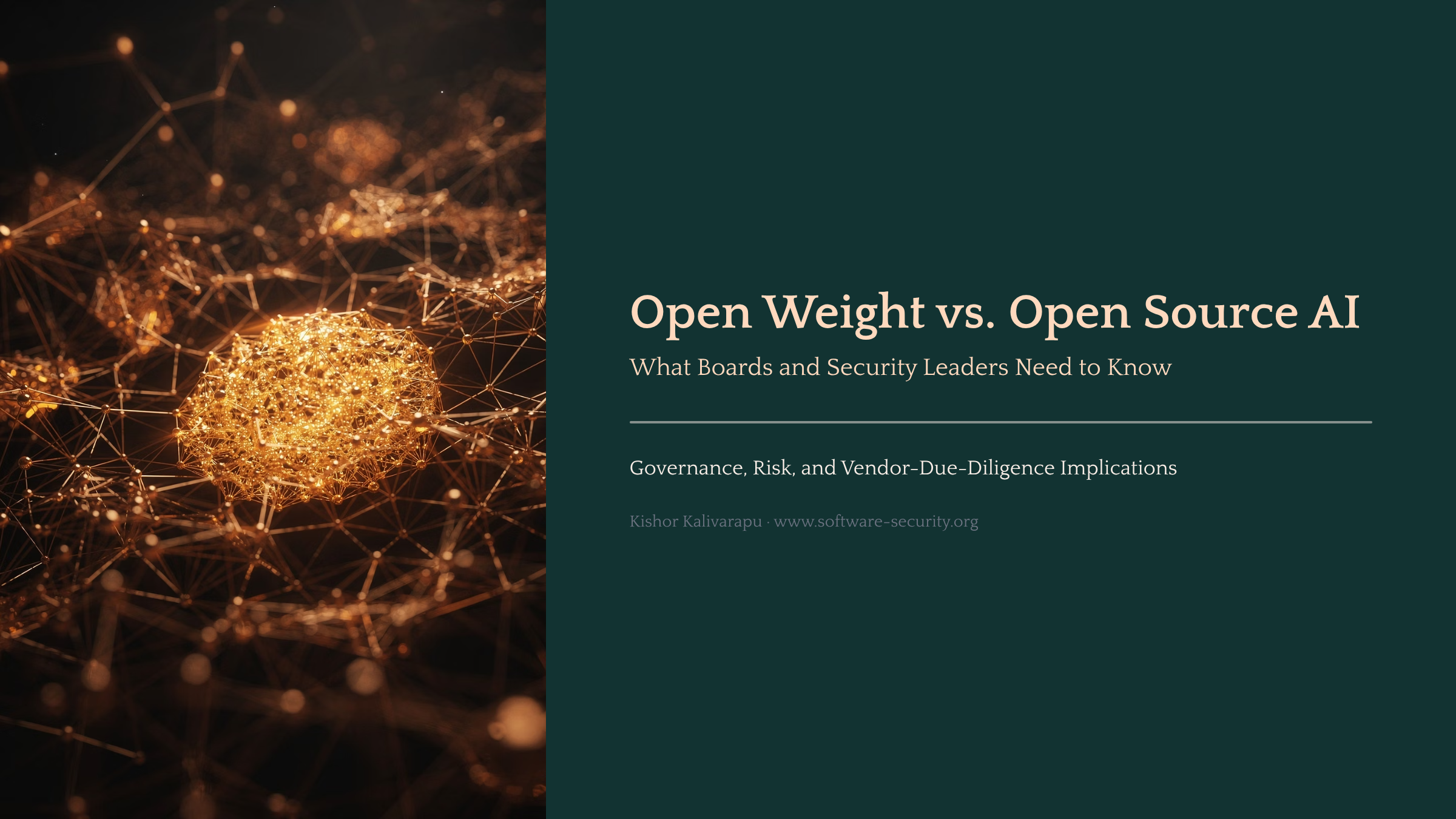 Open Weight vs. Open Source AI: What Boards and Security Leaders Need to Know