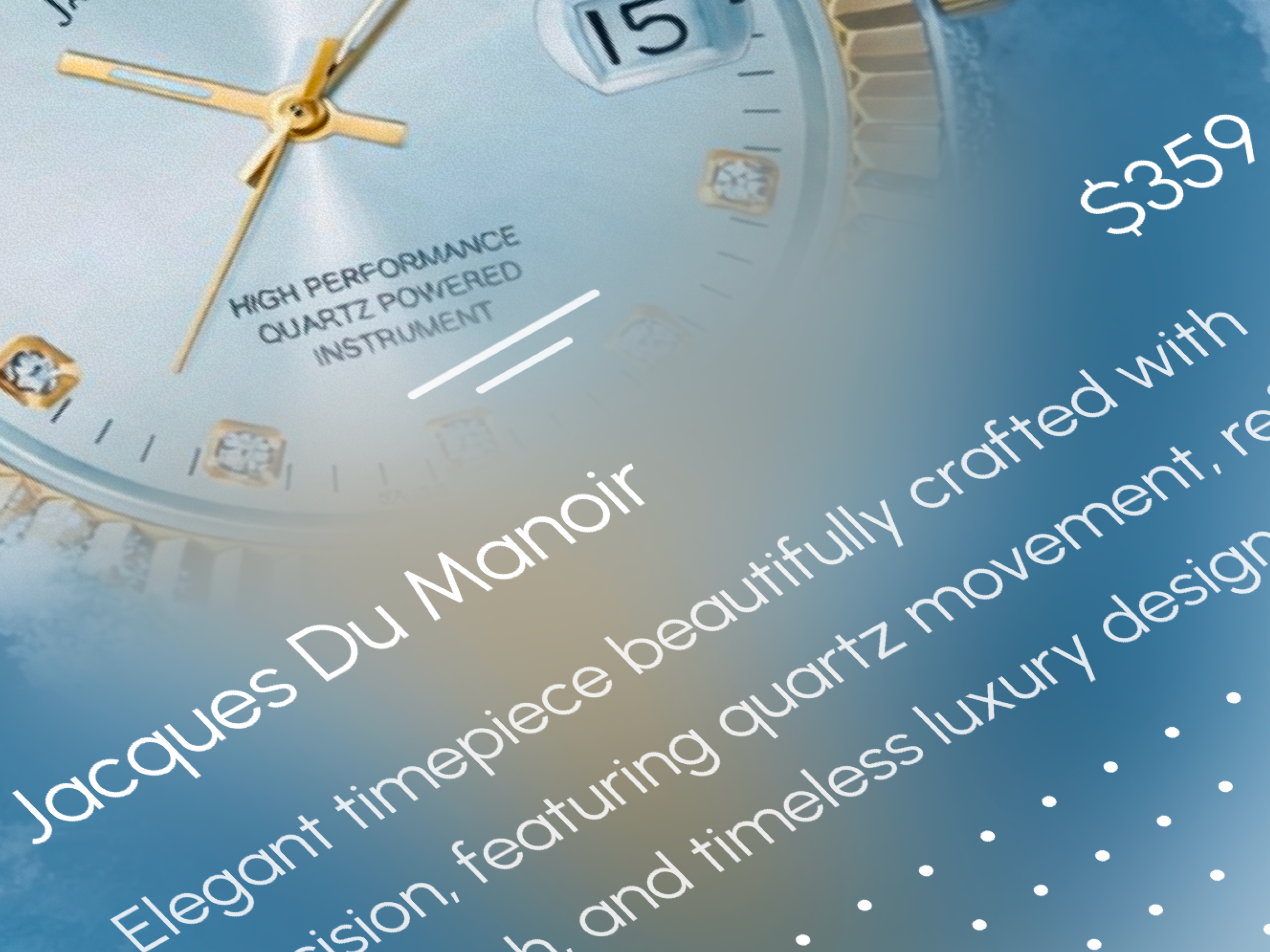Luxury Watch Overview Mobile App UI