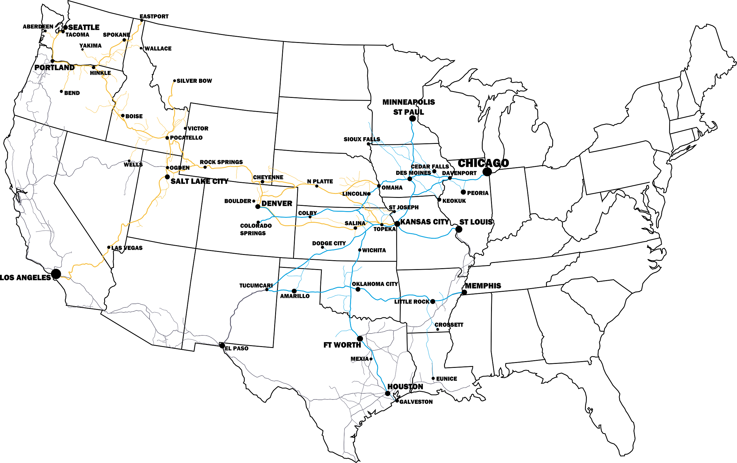 1964: Union Pacific + Rock Island – Alan Liesse – Medium