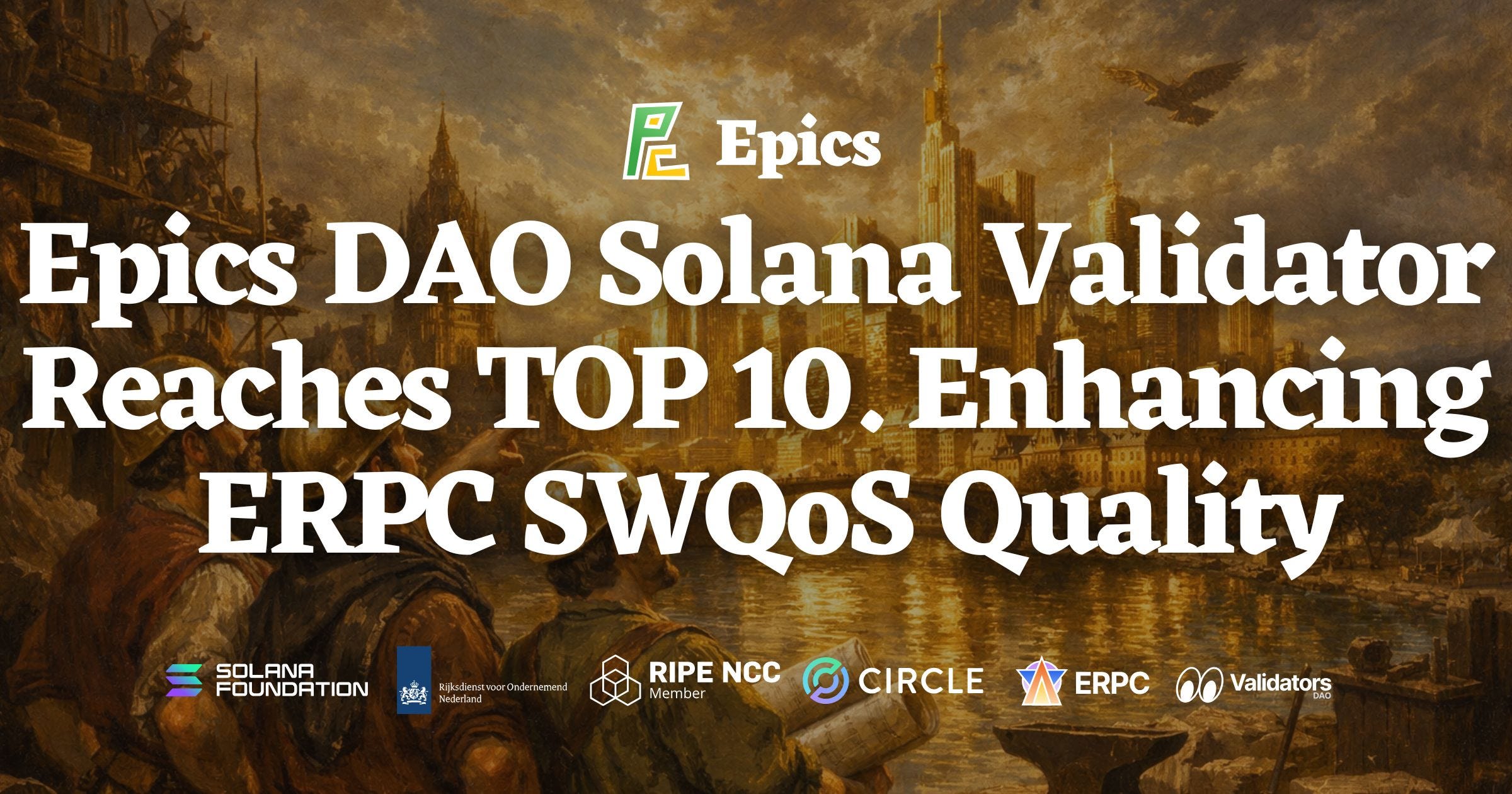 Epics DAO Solana Validator Reaches Top 10 in Shinobi Performance Pool — Score 99.91,