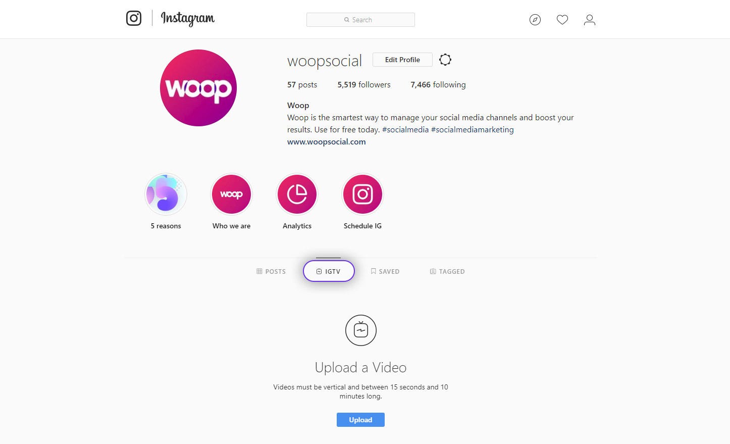 to add a video on igtv by the computer access your profile on instagram web and click at igtv after that click at upload for now you can upload the - instagram follow someone privately