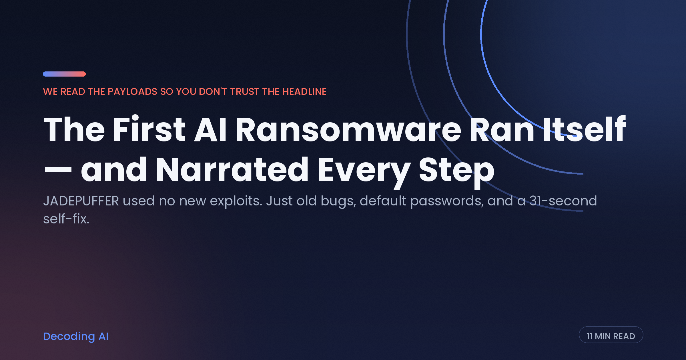 The First Agentic AI Ransomware Wrote Its Own Attack — and Left a Confession