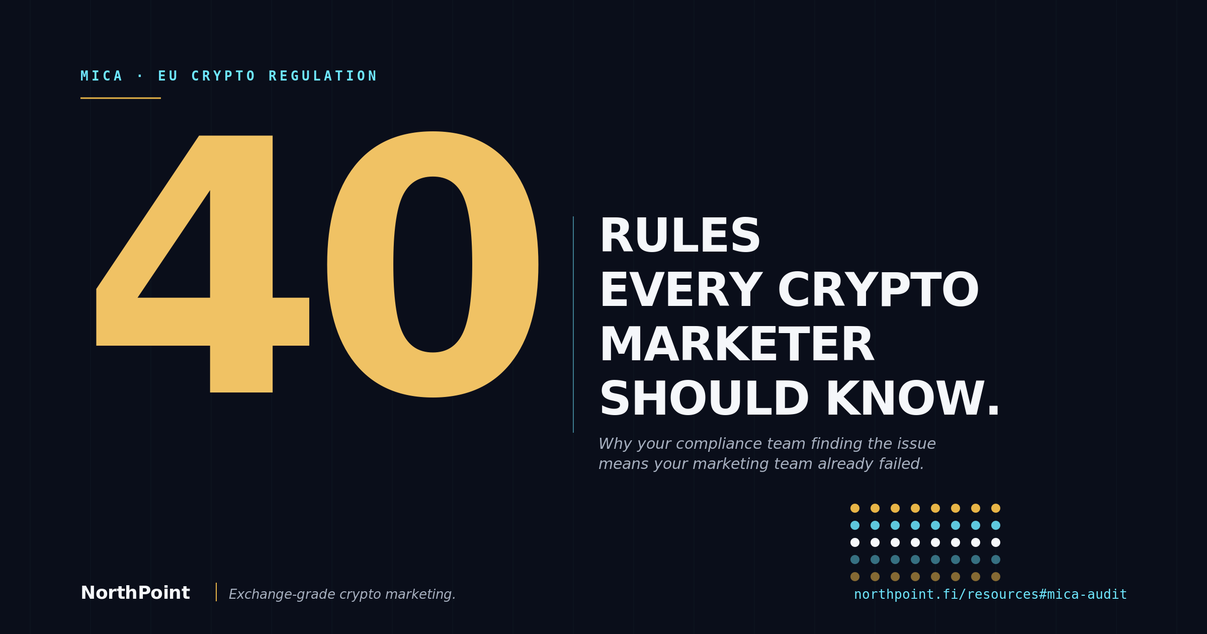 MiCA Is a Marketing Problem. Here Are the 40 Rules Every Crypto Marketer Should Know.