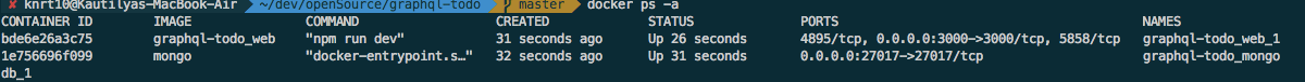 Running docker containers.