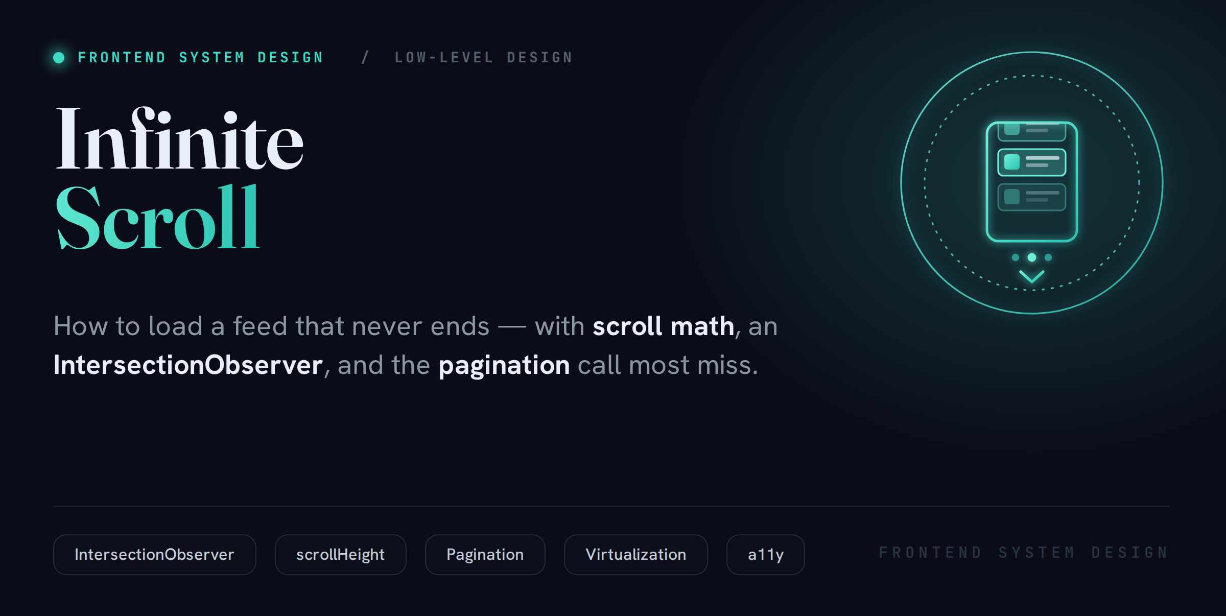 Frontend System Design: Infinite Scroll