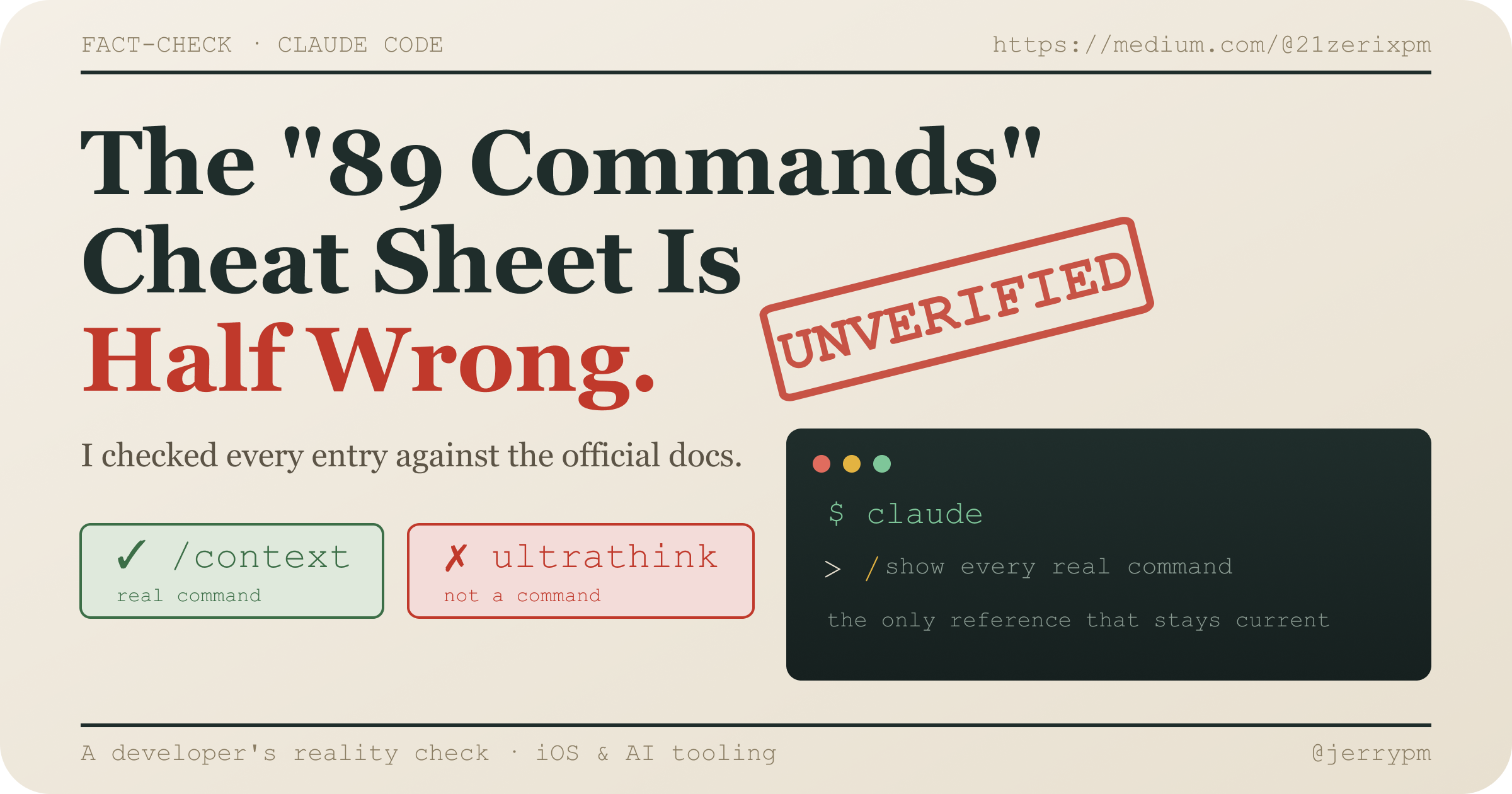 I Fact-Checked the Viral “89 Claude Code Commands”