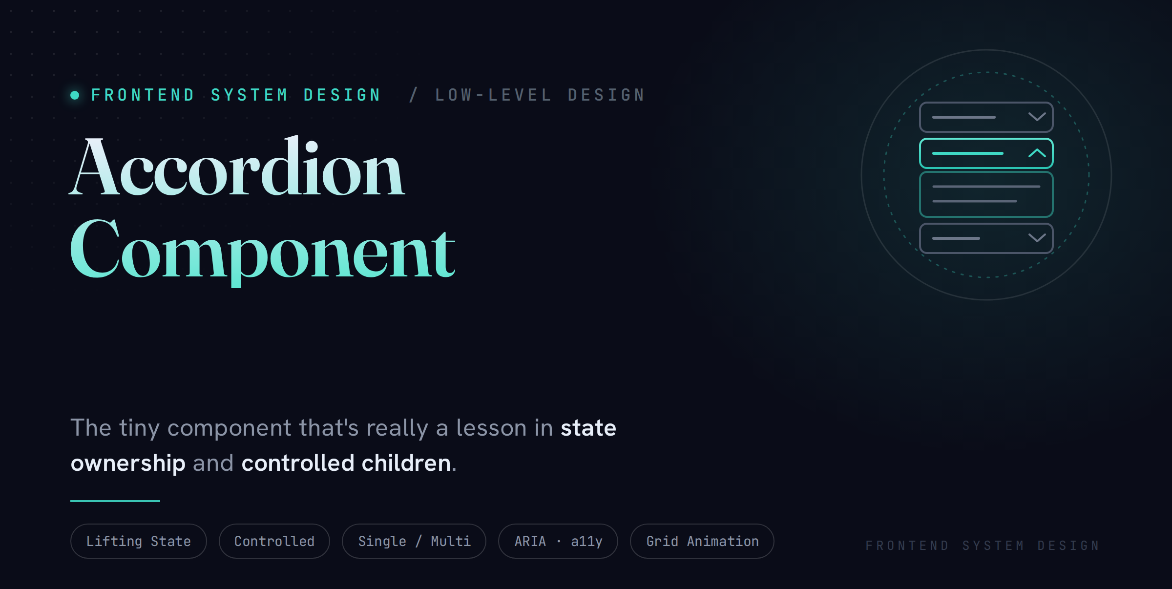 Frontend System Design: Accordion