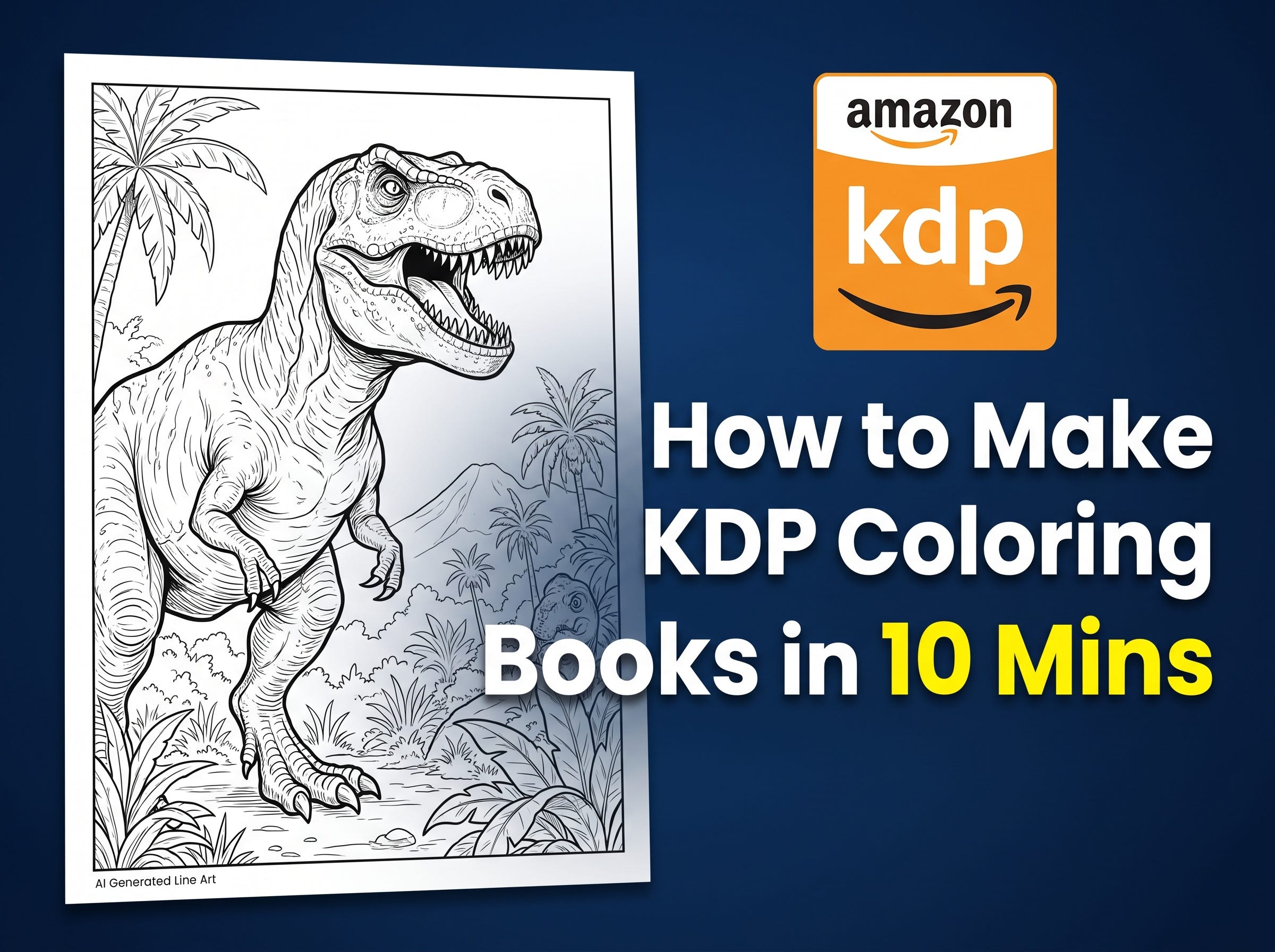 How to Create and Sell Amazon KDP Coloring Books in 10 Minutes (No Design Skills Needed)