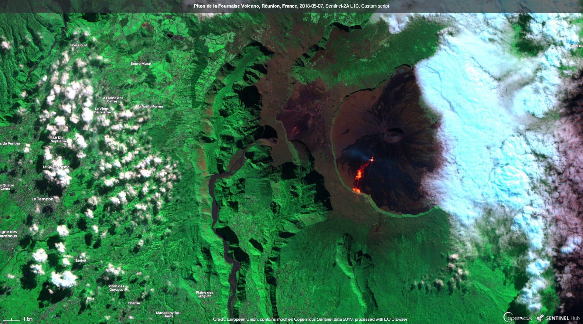 Active Volcanoes as Seen from Space – Sentinel Hub Blog – Medium