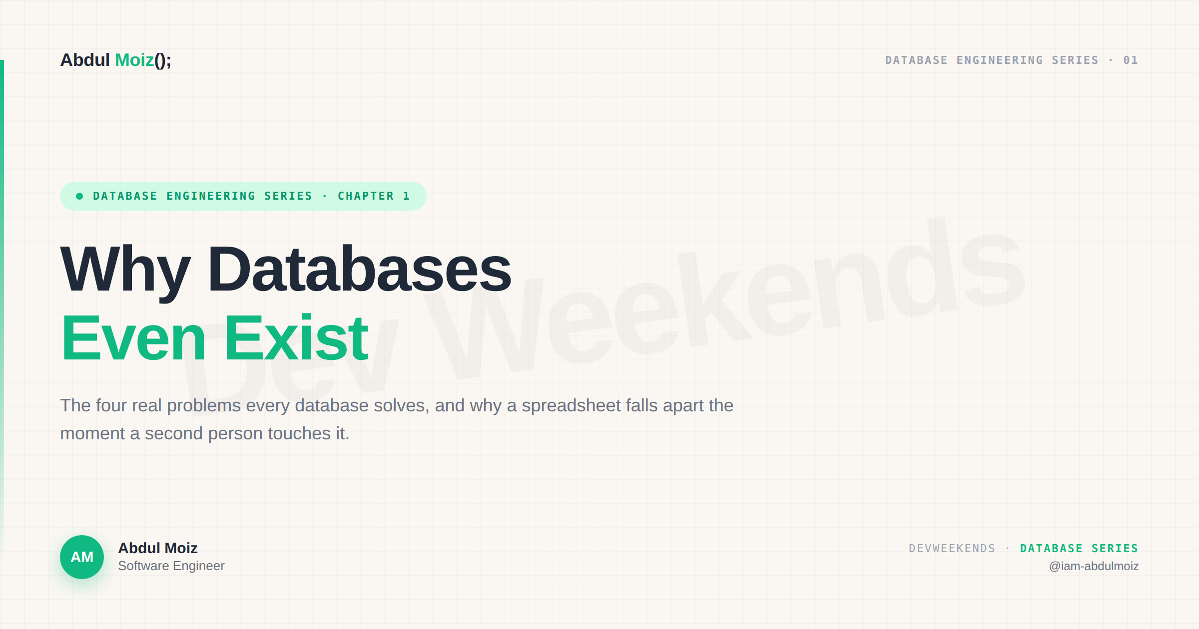 Why Databases Even Exist (And Why You Can’t Just Use a Text File)