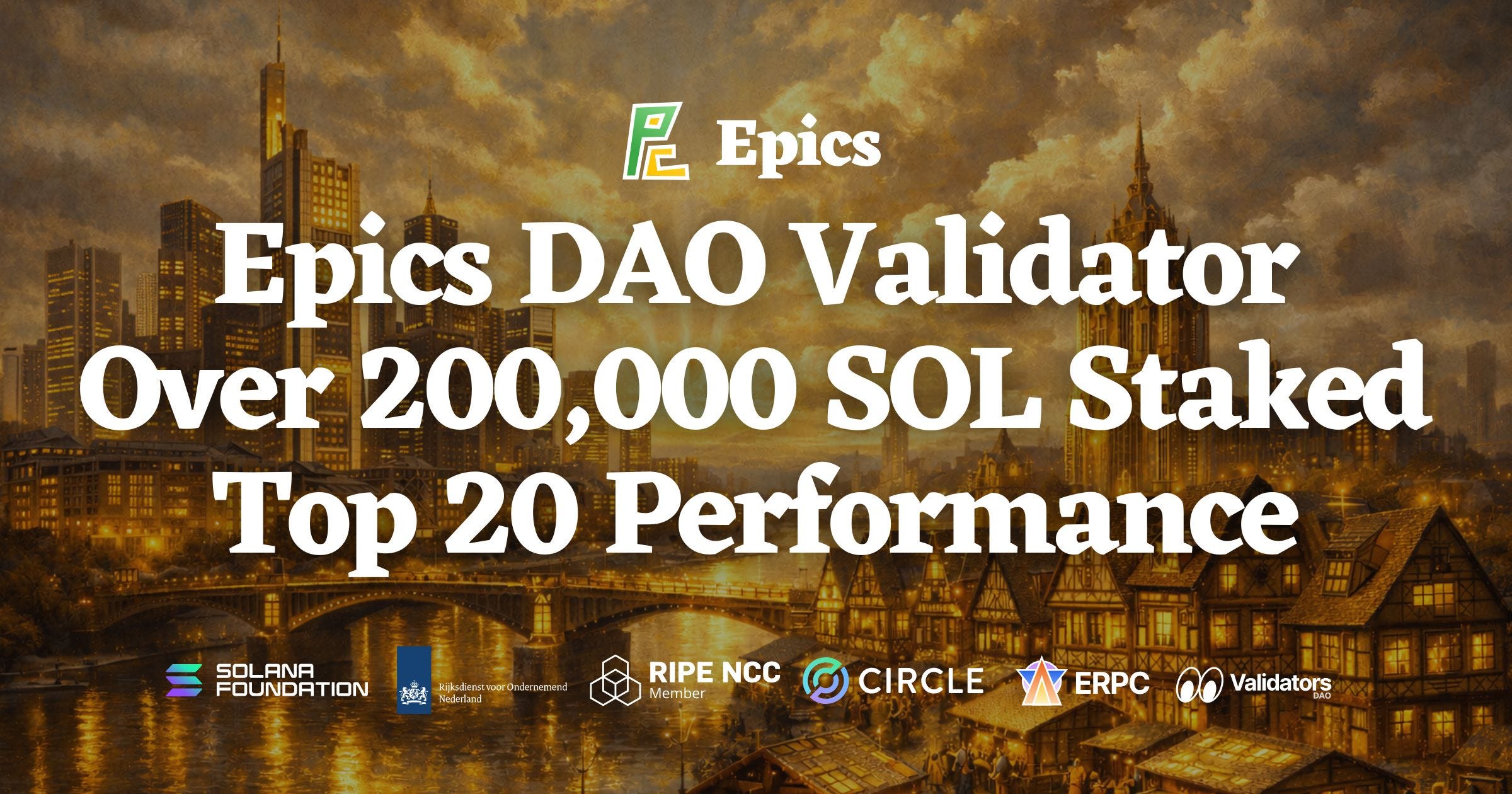 Epics DAO Validator Powering ERPC’s SWQoS Infrastructure Surpasses 200,000 SOL Staked — Achieves…