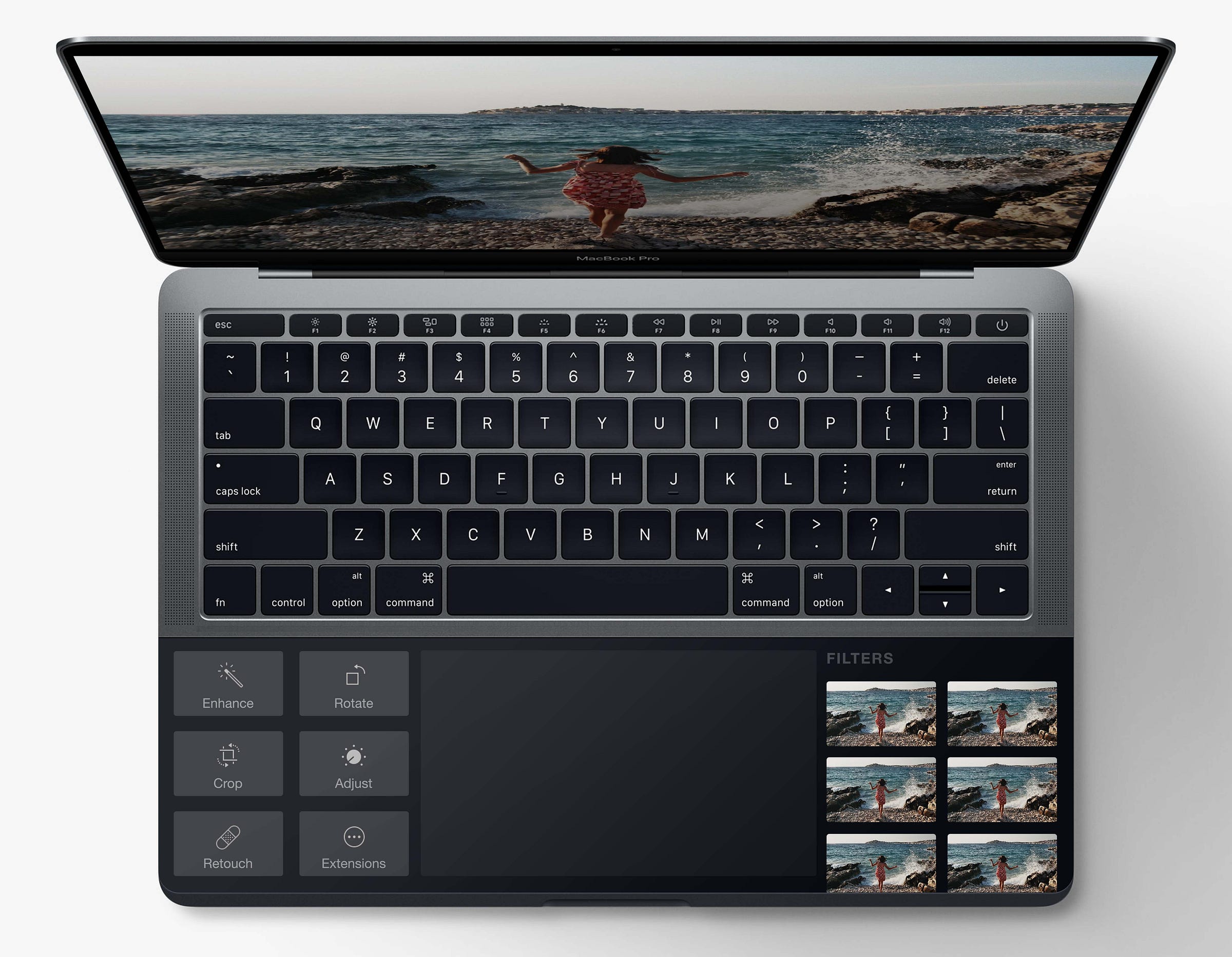 ctrl alt del macbook pro touch bar