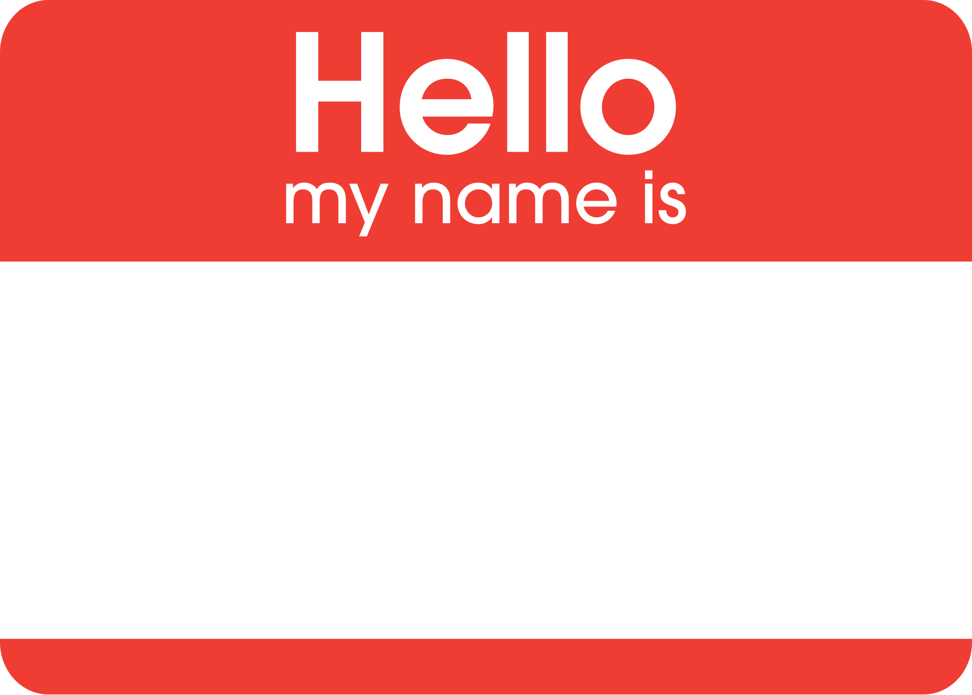 Hello my name is badge