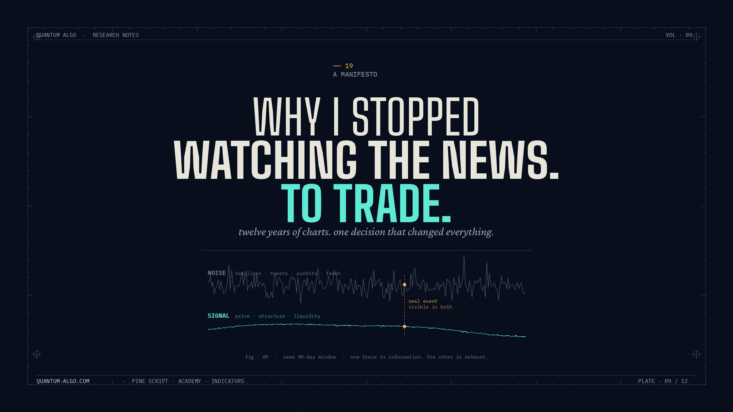 Why I Stopped Watching the News to Trade — And Why You Probably Should Too