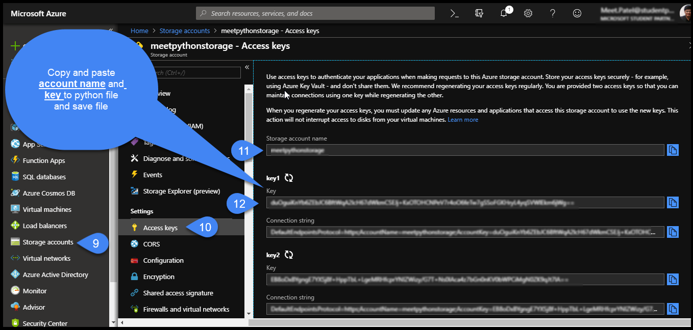 Upload file to Azure Blob storage using Python Meet