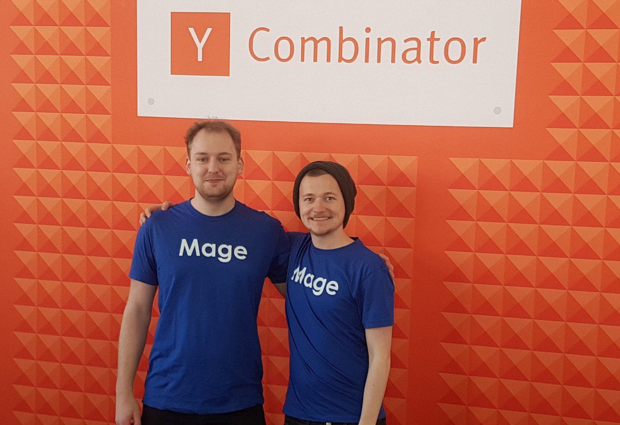 Malte and Peer at Y Combinator W19 Demo Day, San Francisco 2019