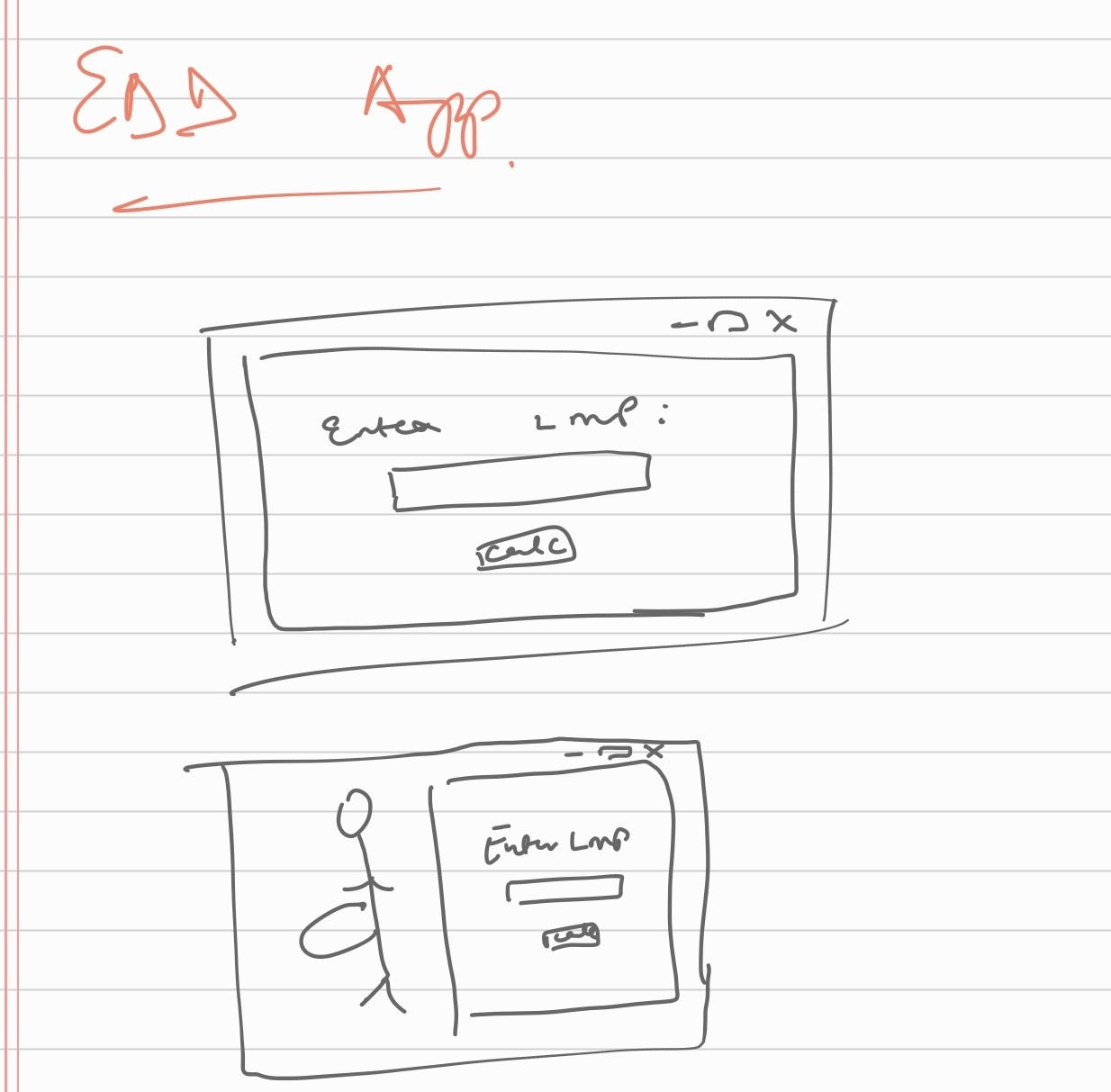 rough sketch of the interface