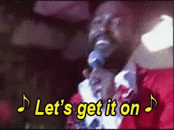 A GIF of Marvin Gaye singing ‘Let’s get it on’