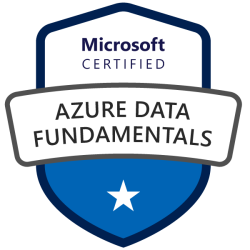 Badge da certificação Azure Data Fundamentals