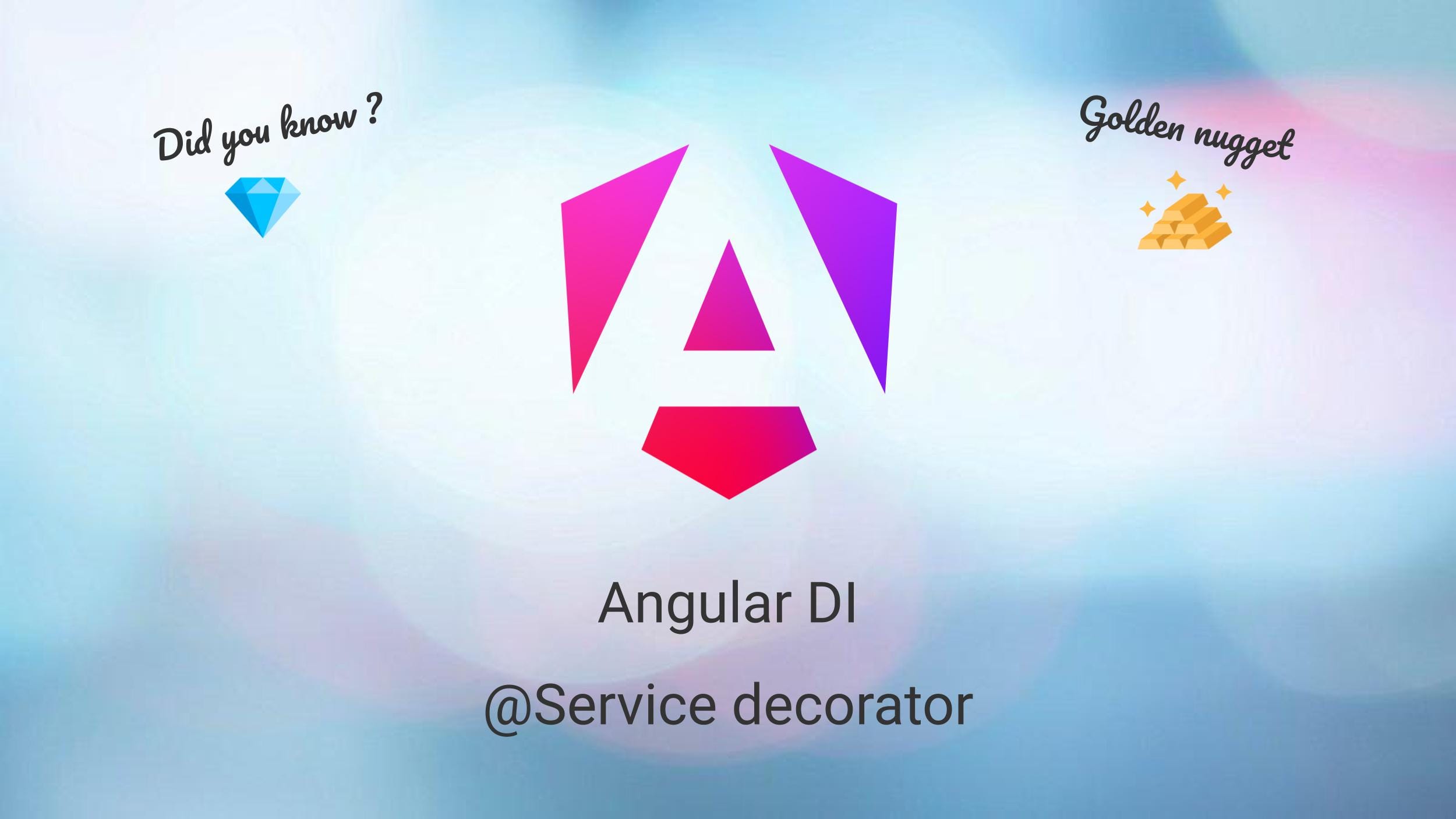 Angular DI: @Service decorator