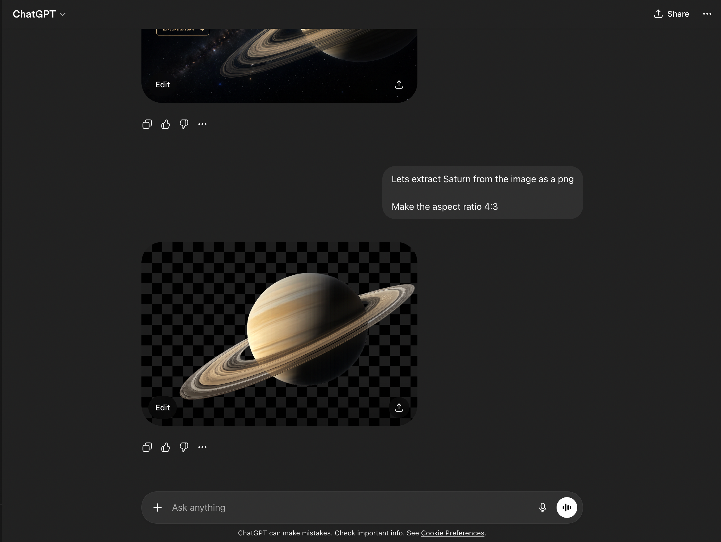 Extracting Transparent PNGs from Images with ChatGPT