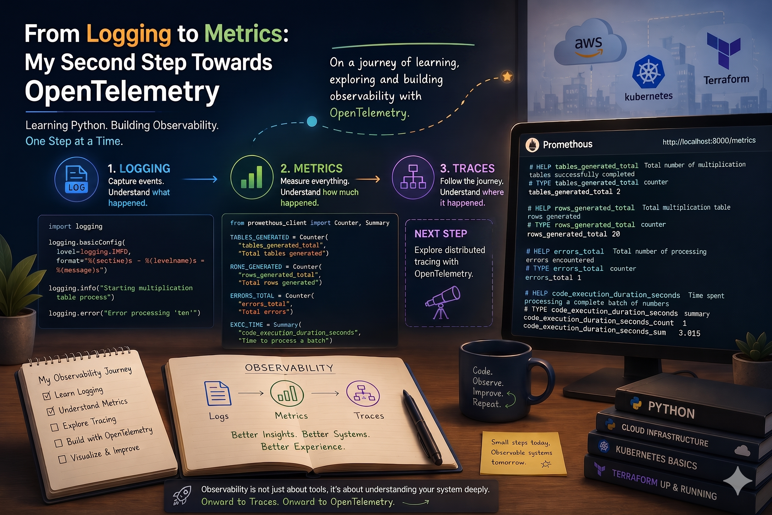 From Logging to Metrics: My Second Step Towards OpenTelemetry
