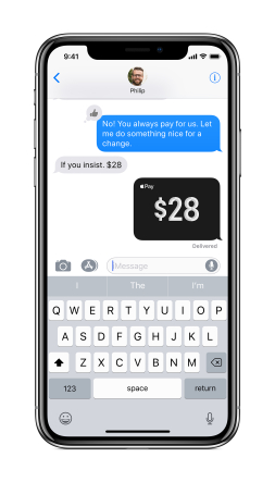 Передача денег через iMessage