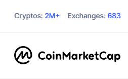 screenshot from CoinMarketCap showing 2 million cryptos across 683 exchanges