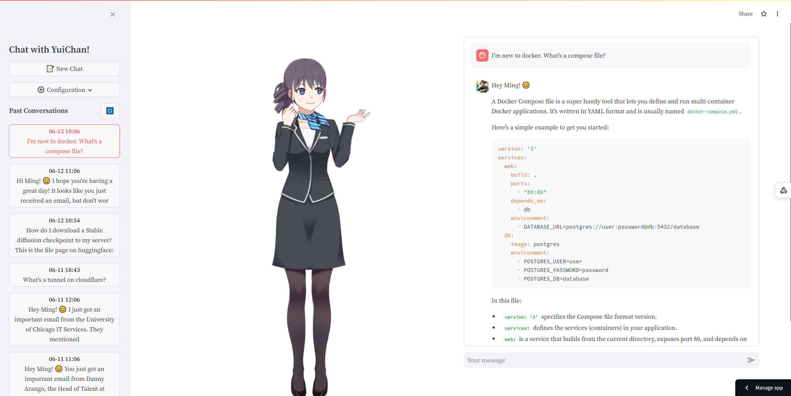 Anime-inspired AI general assistant: YuiChan V2