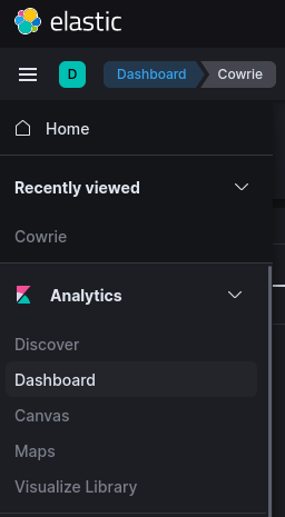 Discover section leads to logs