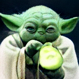 Prompt “Yoda eating an avocado”