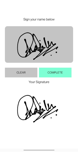 After Capturing Signature