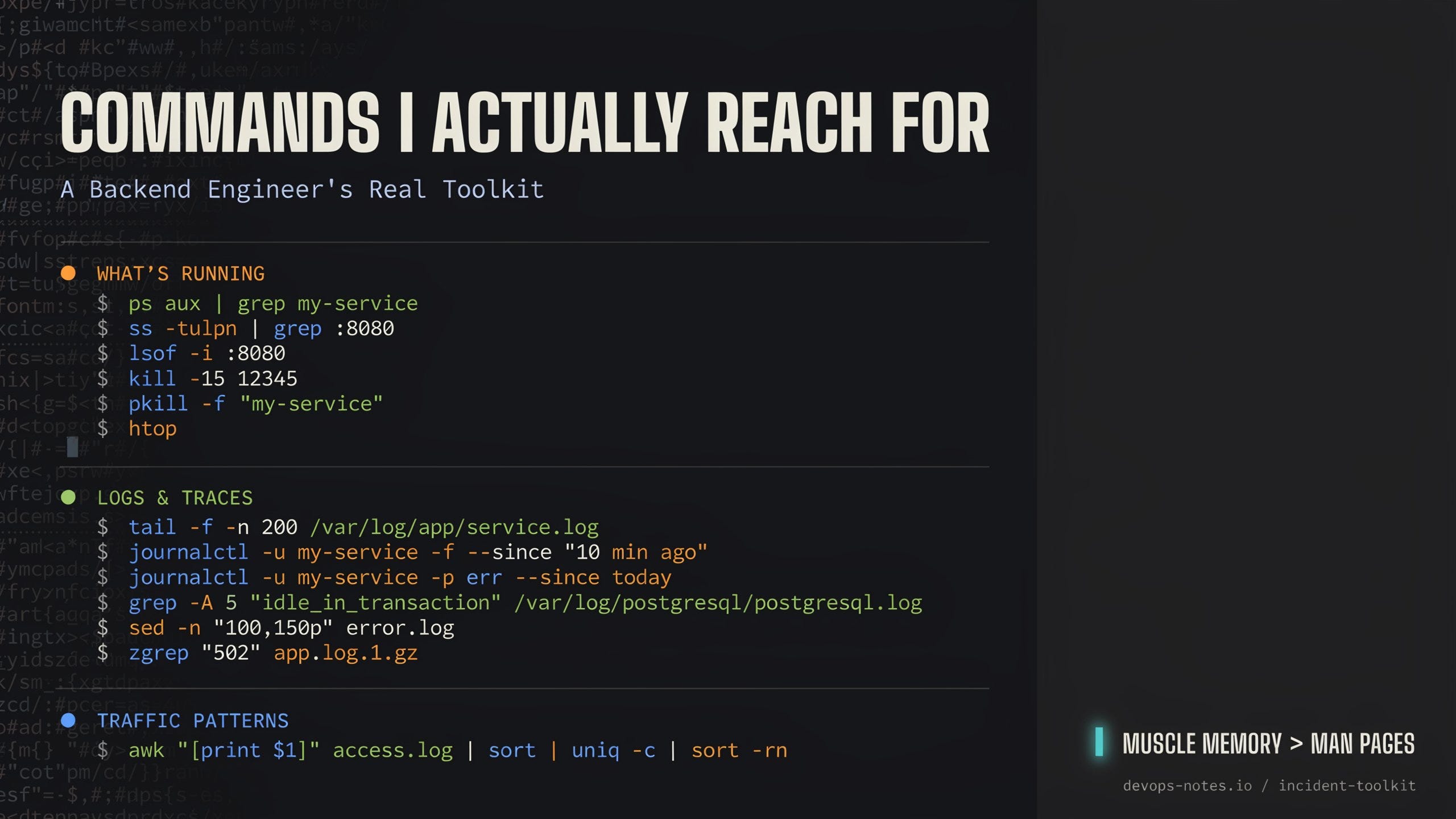 Commands I Actually Reach For as a Backend Engineer