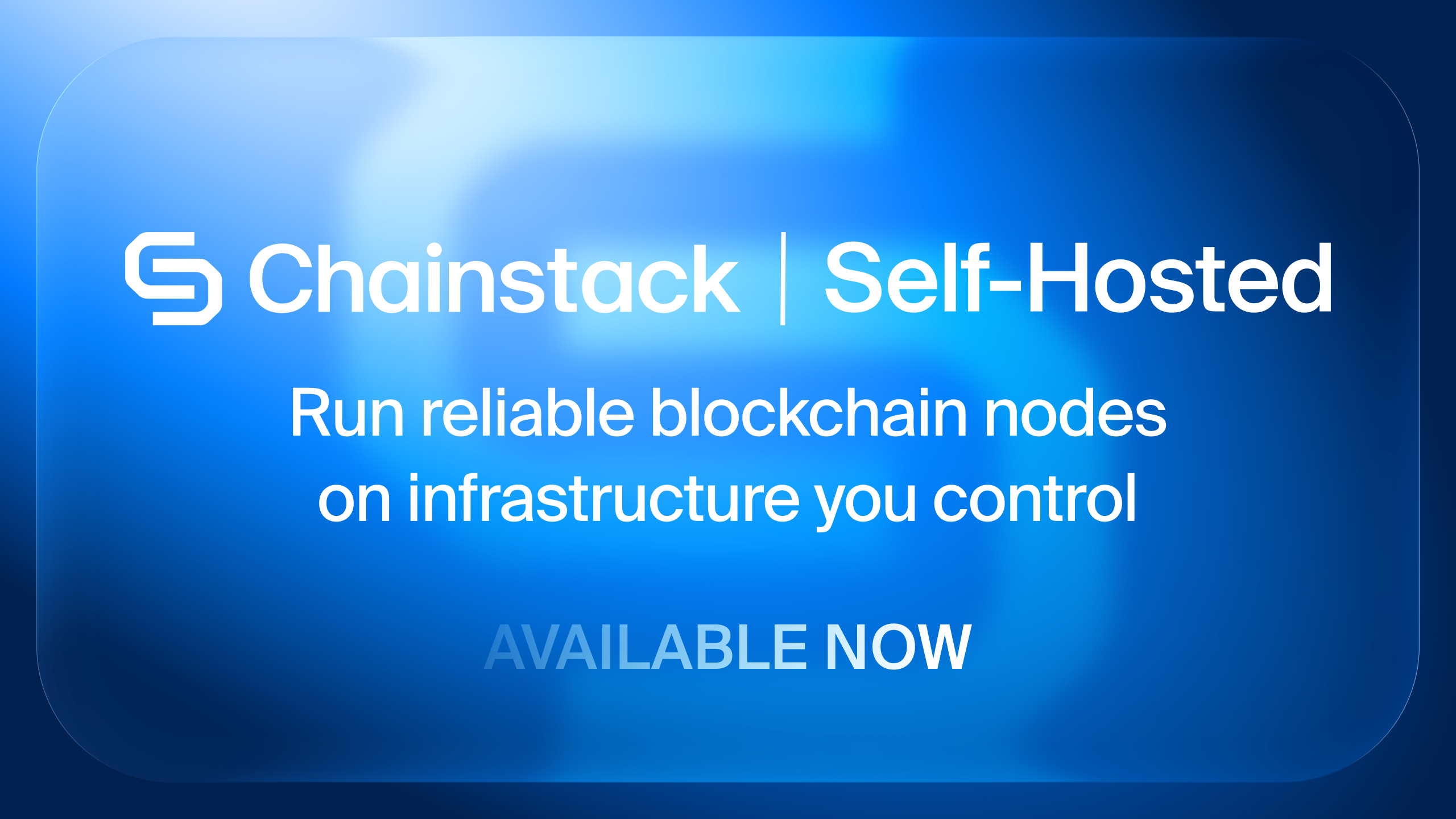 Deploy blockchain nodes on your own infra: Introducing Chainstack Self-Hosted