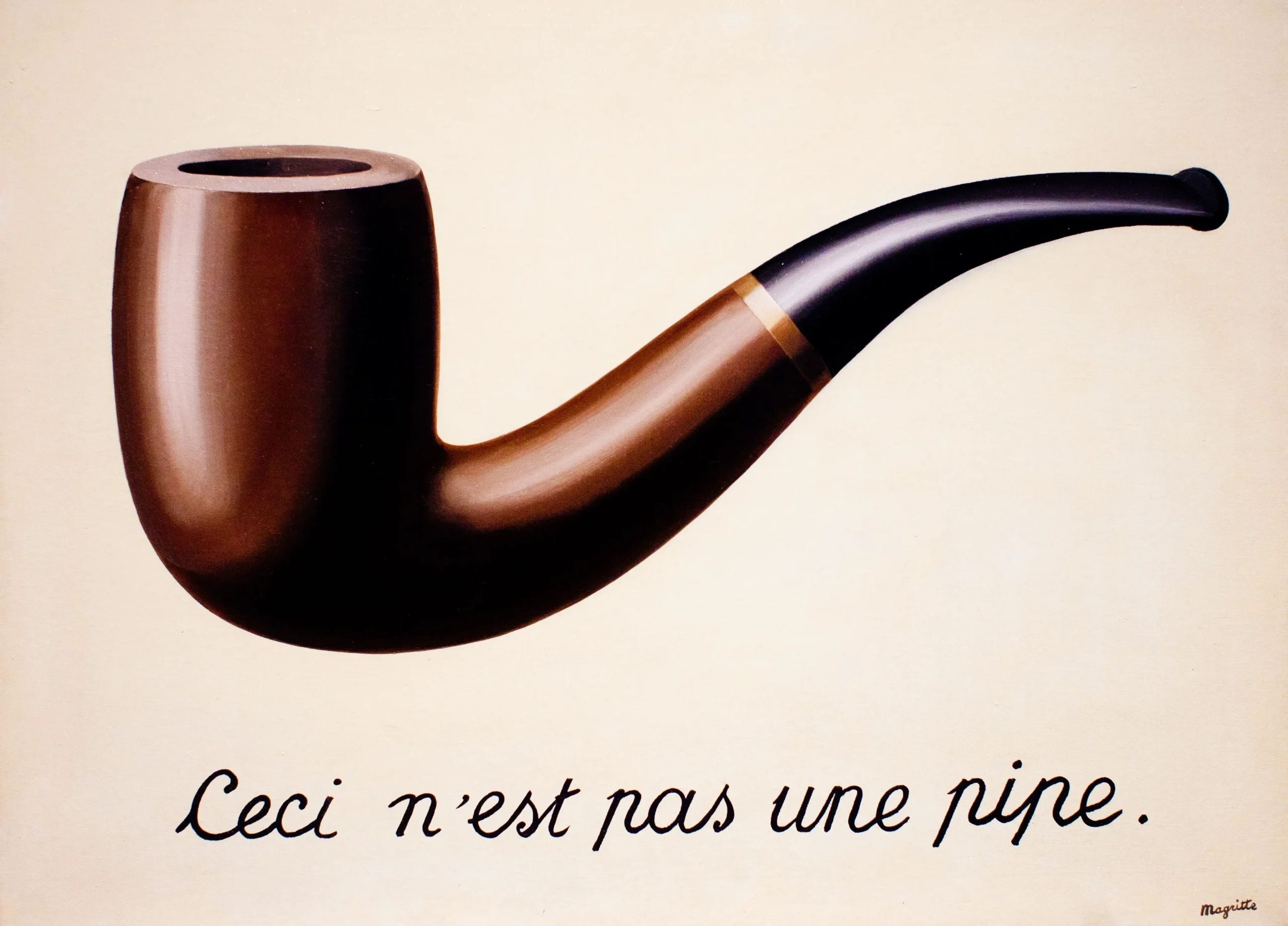 “Ceci n’est pas une pipe” (“This is not a pipe”)