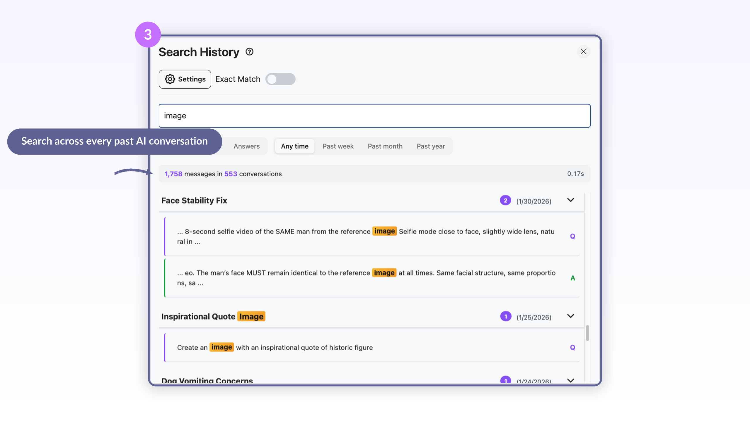 AI Toolbox Full-Text Search for ChatGPT: Find Any Message in Your History